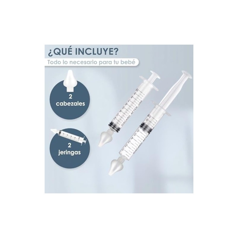 2 Enjuagues nasales para bebés en color transparente. 2 PACK!