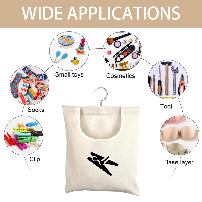 KxrTpx 1 Pack with Hanger – Peg Bag for Washing