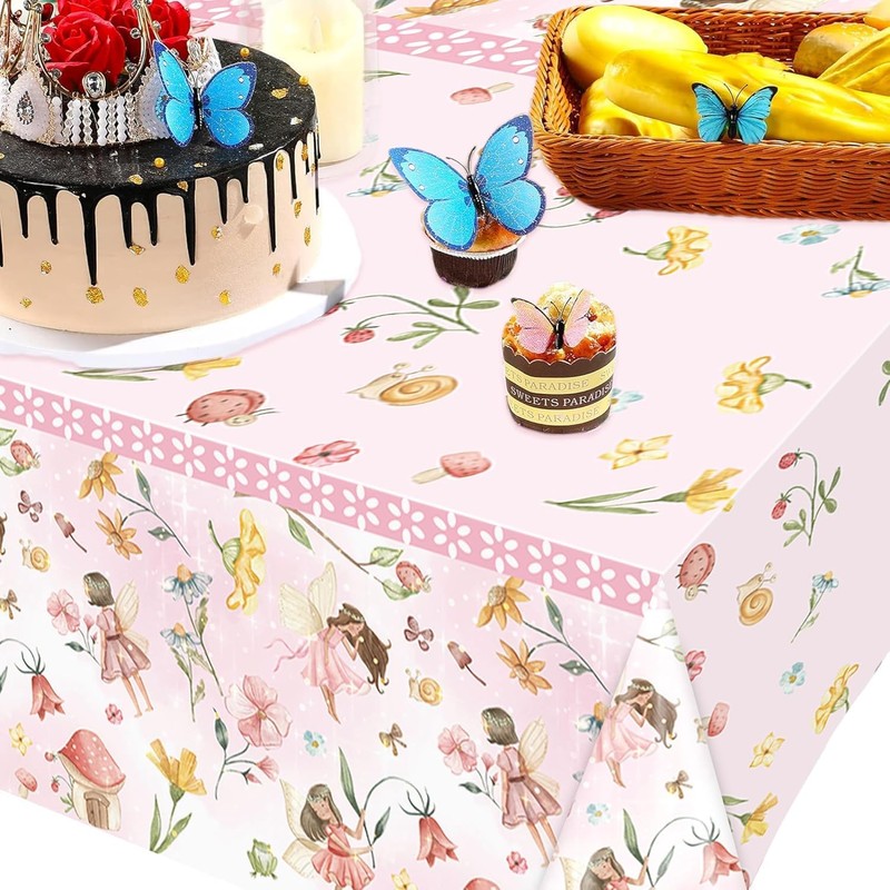 Pack of 2 Fairy Tablecloths, Fairy Tablecloth, Party Tablecloths, Table