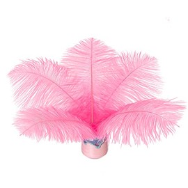 Piokio 20 pcs Ostrich Feather Pink Plumes 6-8 inch(15-20 cm) in Bulk for Wedding Party Centerpieces Gatsby Decorations