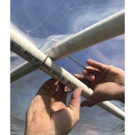 Farm Plastic Supply - Spring Clip 1" x 1" - (10 Pack) - Greenhouse Hoop and Purlin Connector for Hoop Houses, Green Houses Farming Gardening and Agriculture