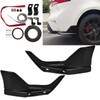 YLT AUTO Rear Bumper Spoiler Corner Splitter Gloss Black Lip