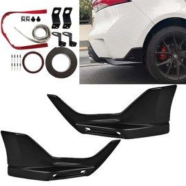 YLT AUTO Rear Bumper Spoiler Corner Splitter Gloss Black Lip Guard Cover Trim Rear Side Edge Wrap Corner Cover Fit 2018-2020 for Toyota Corolla