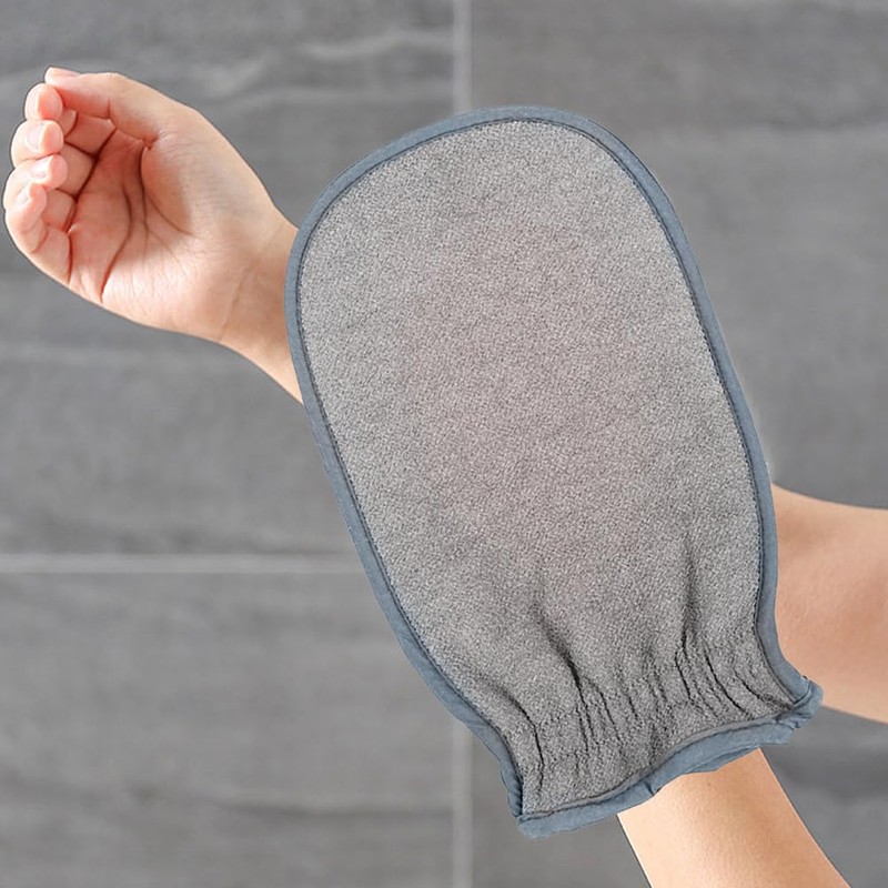 Back Scrubber for Shower, Double-Sided Back Exfoliating Washcloth with Handles,