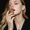 ONLYJUMP Long Asymmetric Heart Poker Dangle Earrings for Women Unique