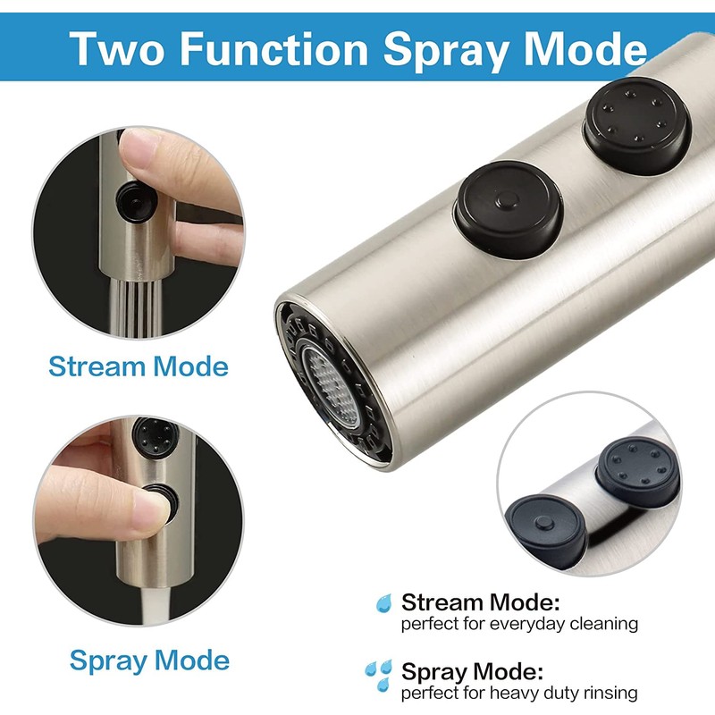 PULL Down kitchen faucet head replacement 2-Function sink faucet head