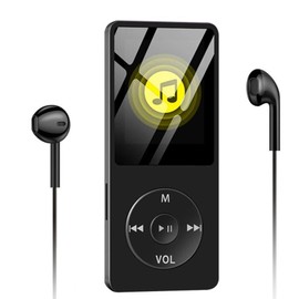 MP3 Player with Bluetooth, Portable 32GB MP3 Music Players with Speaker, Supports Alarm Clock, FM Radio, Recording Function, Up to 128GB Memory Storage, Earphones Included