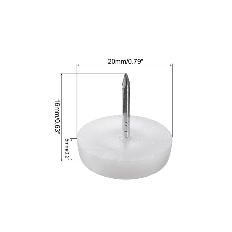 sourcing map Furniture Feet Nail Plastic Glide Nails Chair Table