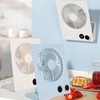 Ultra Thin Table Fan Desktop Flat Battery Operated Standing Hanging