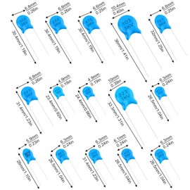 DiGiYes 15 Values 300Pcs High Voltage Ceramic Capacitor Assortment Kit 1KV 2KV 3KV 220pf to 22nf