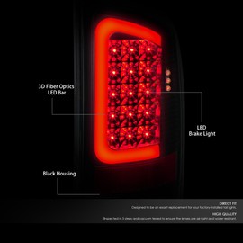 DNA MOTORING TL-DRAM07-LED-RD3D-BK-SM LED 3D Tail Light Assembly Driver & Passenger Side [Compatible with 02-06 Dodge Ram 1500 2500 3500]