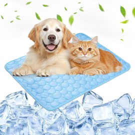 Longgaogao Washable Portable Pet Coolings Pad,2025 New Cooling Mat for Dogs,Pet Sleeping Mat for Home & Outdoor, Keep Cooling for Pets (bule L 70 * 55cm)