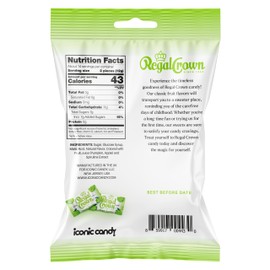 Regal Crown Sour Apple Hard Candy | Old Fashioned Sour Apple Candy | Traditional Crisp and Tarte Apple Candy Brought To You By Iconic Candy | 6.25oz Peg Bag (1)