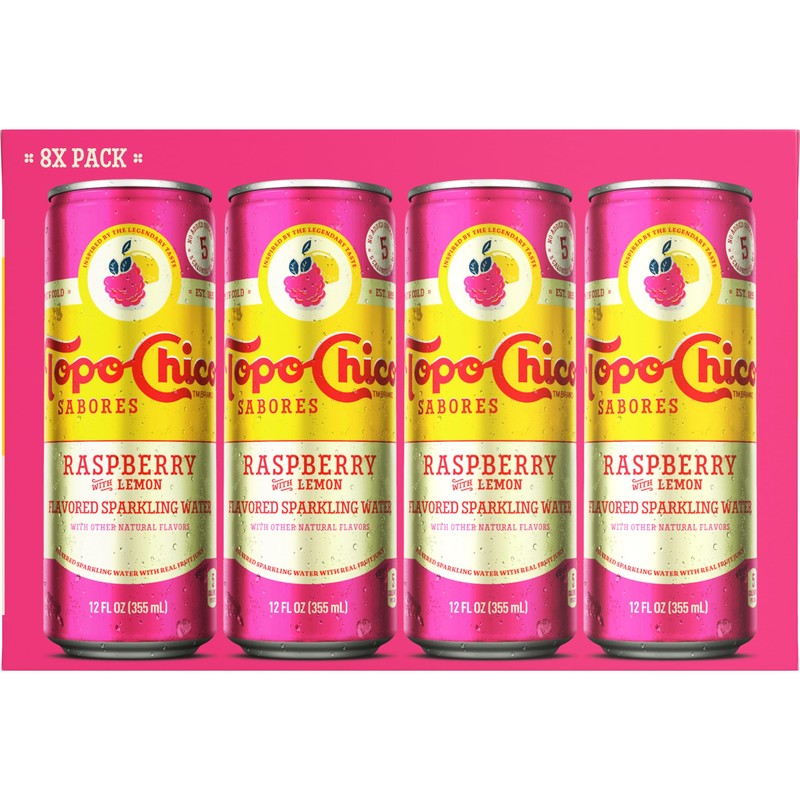 Topo Chico Sabores Raspberry with Lemon 12oz 8pk