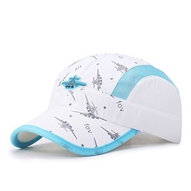 Home Prefer Kids Boys Lightweight Quick Drying Sun Hat Outdoor Sports UV Protection Caps Mesh Side Ball Cap White