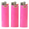 3 Pink Bic Lighters Regular Size