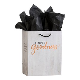 Dayspring 71403 Medium Inspirational Gift Bag - Simply Goodness, White