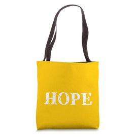 HOPE | Minimalist Design White text Typography Tote Bag