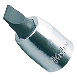 Koken 2005.25-8 1/4 (6.35 mm) SQ. Slotted Bit Socket, Total Length: 1.0 inches (25 mm), 0.05 x 8