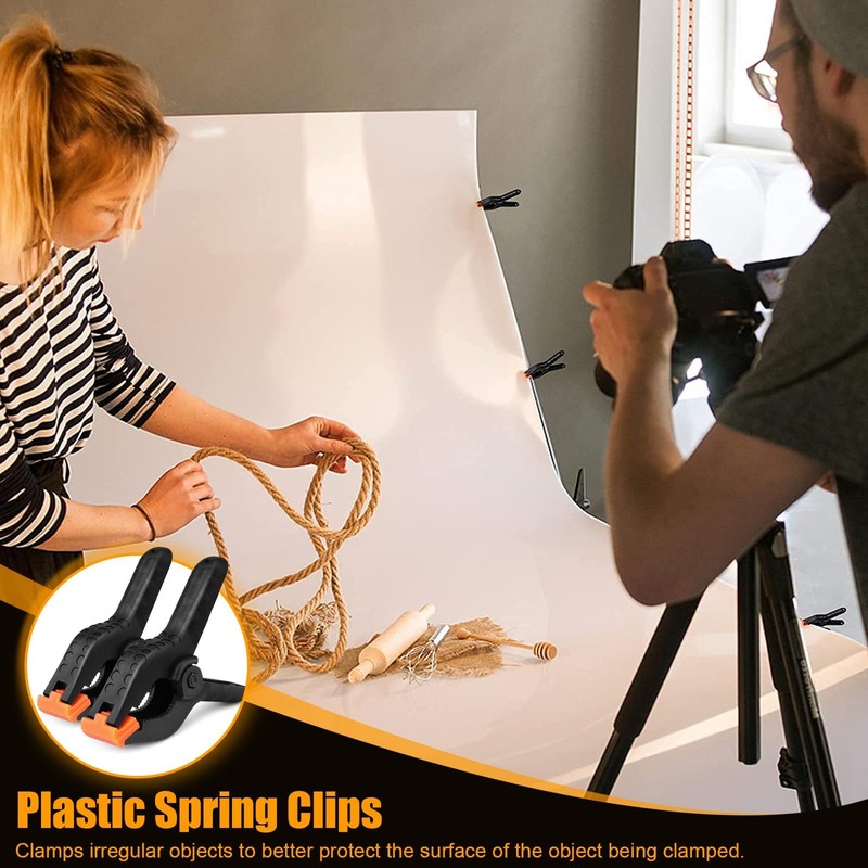 Spring Clamps, 20pcs Mini Backdrop Clips, 65 ×52mm Heavy Duty
