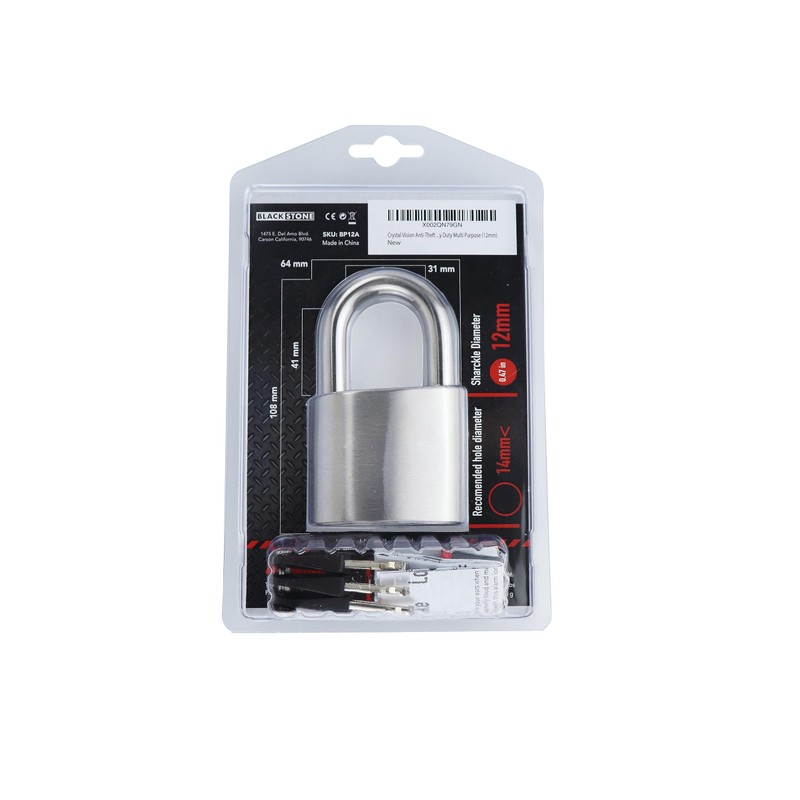 Crystal Vision Anti-Theft Loud 130db Alarm Lock Weather Proof Heavy