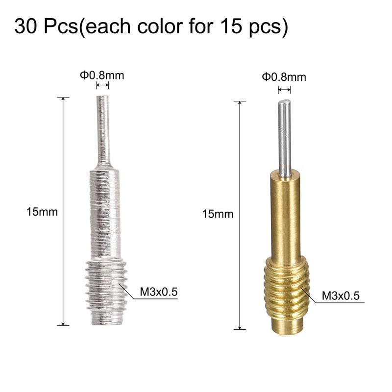 sourcing map 30pcs Replace Pins for Watch Band Pin Punch