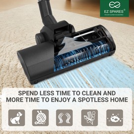 EZ SPARES Brush Head Replacement for Universal Vacuum,Turbo Floor Brush Head 1 1/4" 32mm,Longer Wiper Hardwood Flooring Big Wheel Cleaner Brush