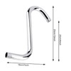 Bathroom Accessory 8inch 201 Stainless Steel High Rise S‑Curved Shower