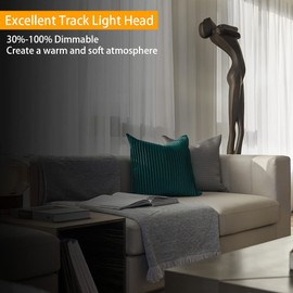 EAGLOD 10W Dimmable LED Track Lighting Heads, 110V H Type Track Light Heads Adapt 3000K Warm White for Ceiling Spotlight Kitchen,Home,Office,Storage Room 12Pack(White)