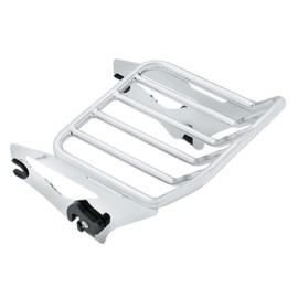 2009-2025 H D Chrome Harley Touring Detachable Two UP Luggage Rack Quick Release Rear Carrier 09-25 Street Glide Road Electra 54215-09A HD Detachables FLHX FLTR FLHRC King CVO RoadKing Special Baggers