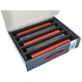 Feldherr Storage Box FSLB075 for Model Railway Locomotives, Wagons and Vehicles - 5 Bars for H0 Gauge - Standing, Quantity: 2 Pieces