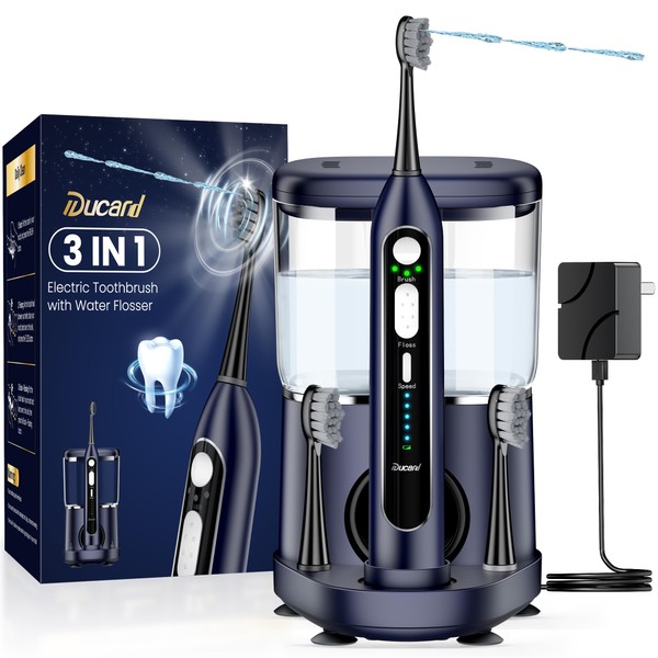 Ducard Electric Toothbrush with Water Flosser Combo for Adults: 3