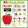 Pasimy Back to School Bulletin Board Decorations Set Apple Puzzle