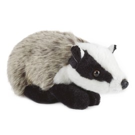 Living Nature AN234 Soft Toy Badger, Unknown, Medium (20cm), White
