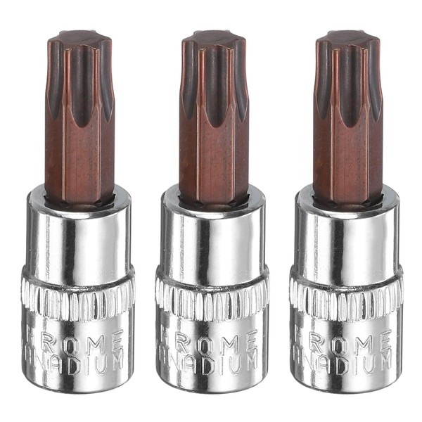 HARFINGTON 3pcs T40 Torx Bit Socket 1/4" Square Drive Star