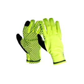 Bodylite Reflective Adult's Gloves, Breathable, Touchscreen Compatible, Extended Wrist Coverage, Warm, Snug Fit, Neon Yellow, Large