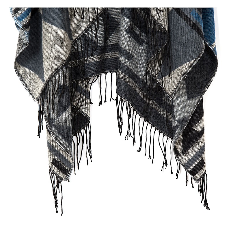 Urban GoCo Women's Poncho, Stole, Bohemian Tassel Scarf -