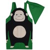 Friends Hill Kids Apron M Hello Gorilla Green with Triangle
