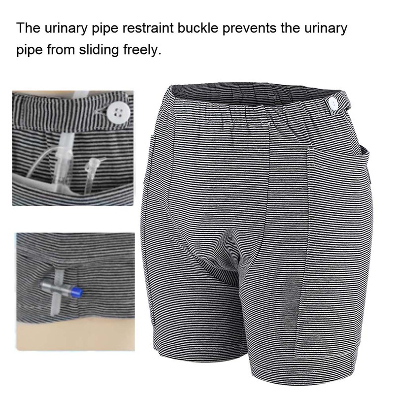 Incontinence Underwear Bladder Patient Urine Bag Pants Double Pocket Design