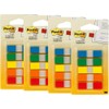 Post-it Flags with On-The-Go Dispenser, Assorted Primary Colors, 1/2-Inch Wide,