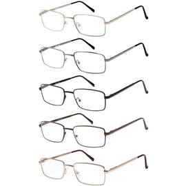 Success Eyewear Reading Glasses Set of 3 Metal Full Rim Glasses for reading for Men and Women