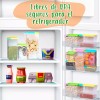 J.H. Company Set 6 Pcs Contenedores Plastico Recipiente Para Cocina