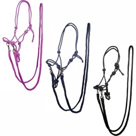 HKM Knot Halter with Reins Horse Halter Black Pony