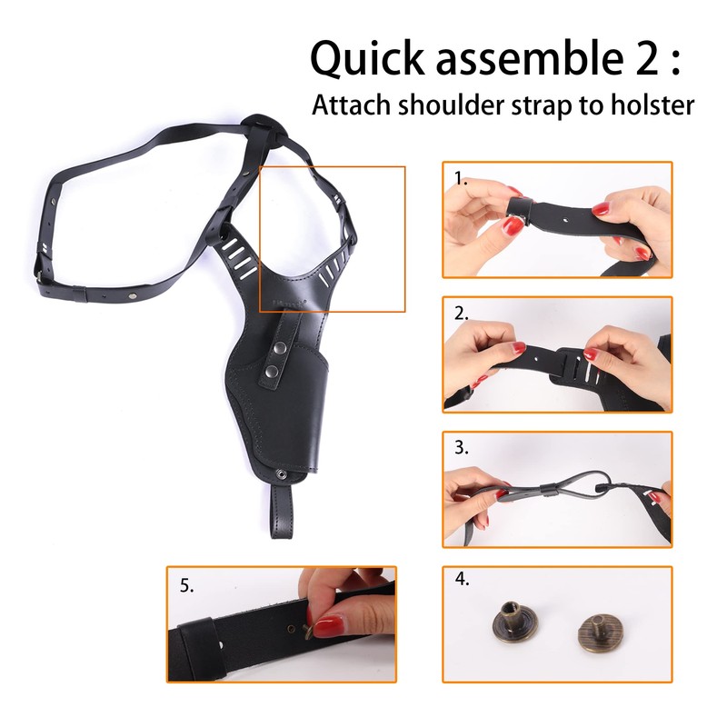 Lilcreek Leather Shoulder Holster for Concealed Carry,Vertical Shoulder Holsters with