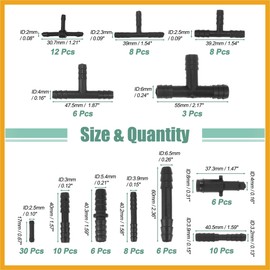 Partuto 113 Pcs Automotive Vacuum Hose Connector Assortment Kit Replacement