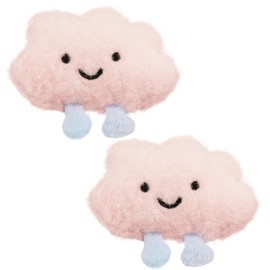 Biiange 2Pcs Cloud Door Stoppers for Wall with Strong Back Adhesive, Wall Protector, Buffer Guard Doorknob, Door Handle Bumper, Self Adhesive Crash Pad for Home Office (Pink)