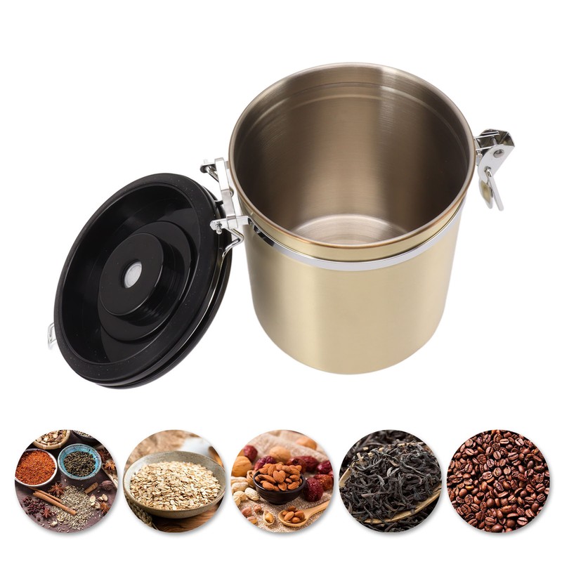 Sealed Sealed Coffee Canister 304 Stainless Steel Coffee Storage Tank