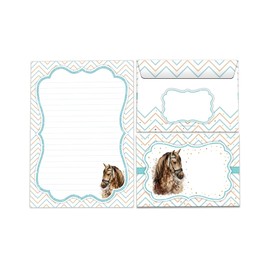 A5 Letter Pad with Envelopes Children's Horse for Girls (Pad A5 with 25 Sheets + 15 Envelopes)