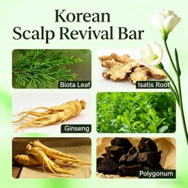 Korean Scalp Revival Bar, Nature Triangle Shampoo Bar Scalp Revival, Hair Revival, Gentle Botanical Care for Women and Mens (3 PCS)