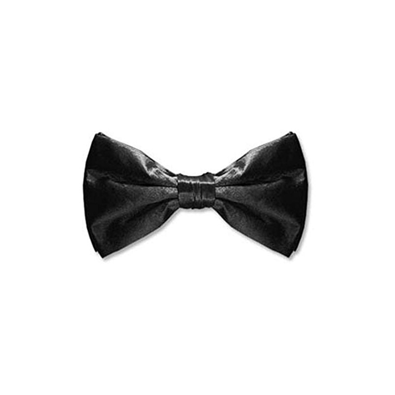 Black Silk Pre-Tied Bow Tie